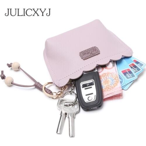 JULICXYJ Womans Keyring Coin Purse Fashion Delicate Mini Small Lady Girl Change Wallet Cash Cards Bag Carteira Feminina Mujer