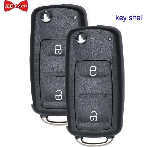 KEYECU 2pcs/ 10pcs for Volkswagen Amarok Transporter Remote Key Shell Case for 7E0837202AD 5K0837202AD 5K0837220H 5K0837220Q