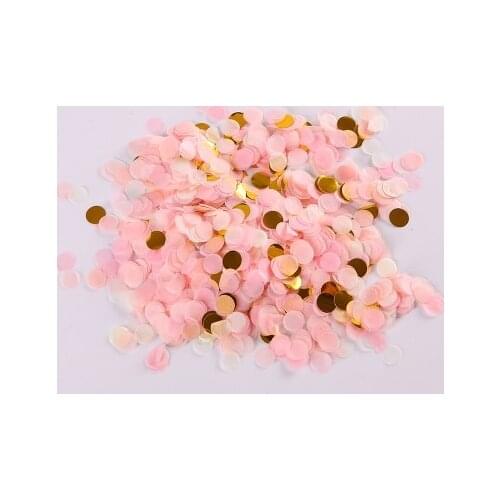 30/50g Rose Gold Pink Confetti Poppers for Wedding Happy Birthday Flower Paper Mini Round Confetti Dots Party Decoration