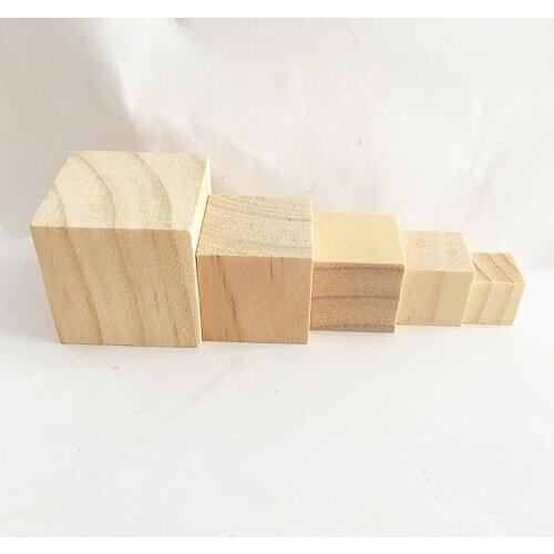 Square pine block children toy block DIY model of math teaching aid block