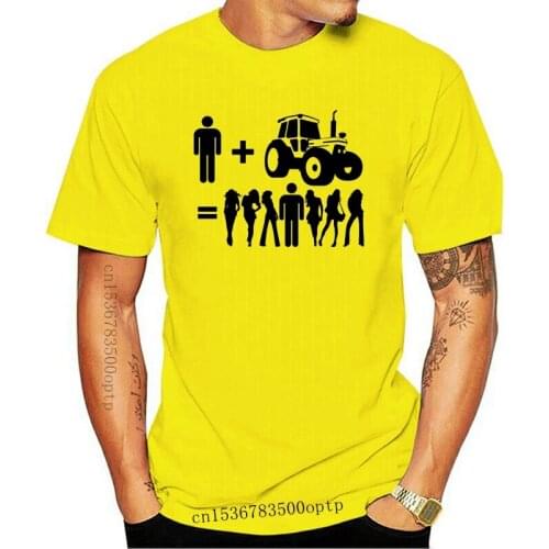 Summer Style New T Shirt Men Make My Own T Shirttractor T Shirt Farmer Ploughing Champs Harvester Plough button Tee Shirt