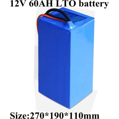 12v 60ah LTO Battery Pack Lithium Titanate BMS 5S 14v for 1200w Solar Solar TV Speaker Boat Ups System + 10A Charger