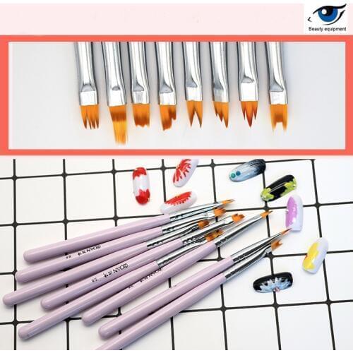 Nail Zigzag Crystal Double Gradient Matte Brush Square Grace Stroke Flower Painter Pen Beginner Tool