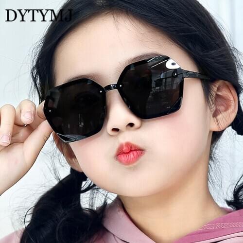 DYTYMJ Lovely Childrens Sunglasses Fashion Boy Girl Color Mirror Sun Glasses Baby Kids Sunglasses Cute Parent-child Models