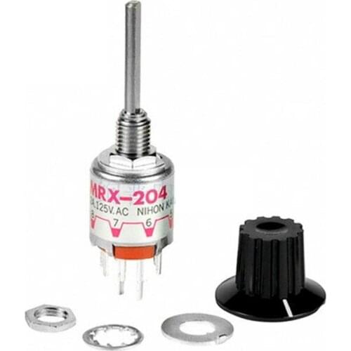 MRX204-A MRX-204 rotary switch DP4T 2-4 gear 2A NKK band switch