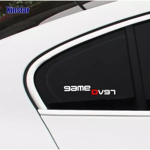2psc gameover Car windows sticker for revo volkswagen golf 7 passat B5 B6 B7 Golf MK4 MK6 MK7 CC R20 R32 R36