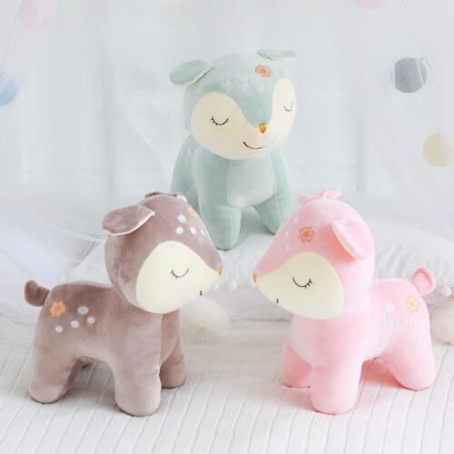 Nooer Cute Deer Plush Toy Soft Animals Deer Stuffed Doll Kids Toy Birthday Christmas Gift For Kids Child
