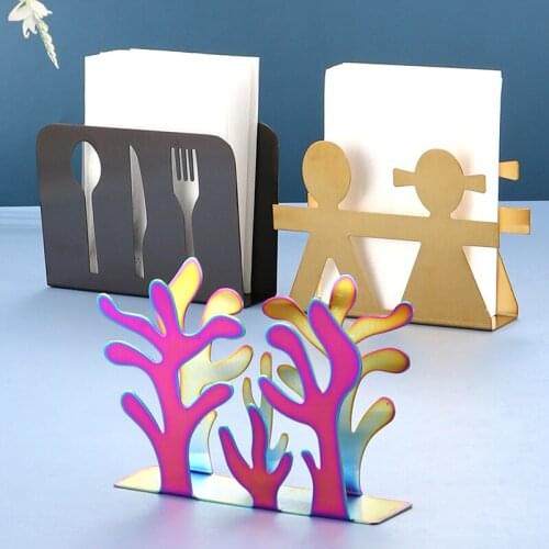 New Creative Stainless Steel Napkin Rack Box Serviette Holder Organizer Tissue Storage Case Table Decoration Home Part