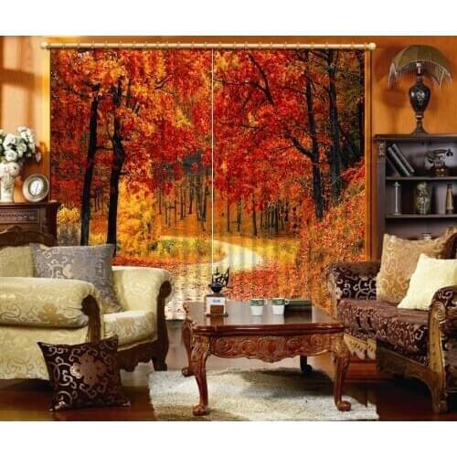 New Custom 3D Beautiful Luxury European Modern window curtains for living room