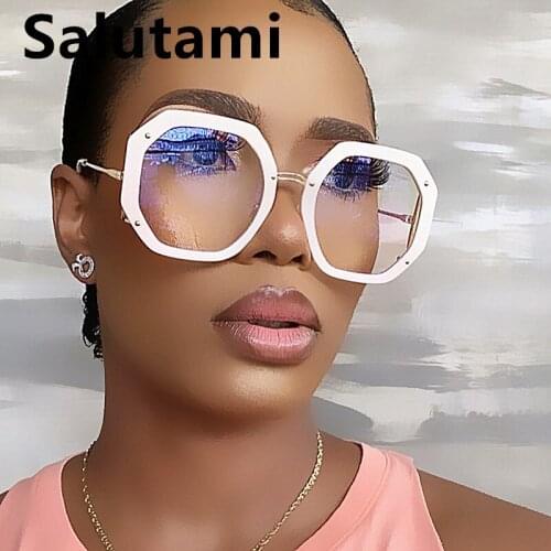 Unique Wide Hollow Anti-blue Light Clear Eyeglasses For Women Vintage Luxury Brand Square Computer Glasses Frame Female Shades