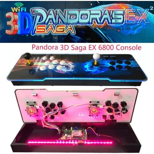 Pandora 3D WIFI EX SAGA Arcade Box 6800 in 1 Console Save Function Multiplayer Joysticks arcade Game Cabinet 4 Players