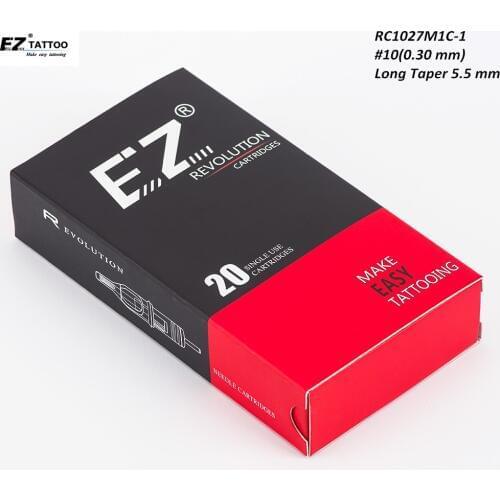 RC1027M1C-1 EZ Revolution Cartridge Needles Curved Magnum Tattoo Needles for Cartridge System Tattoo Machine & Grips 20 pcs/Box