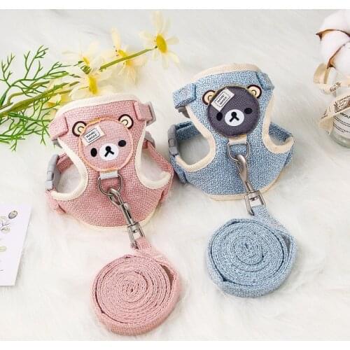 Dogs Harnesses Collar Belt Vest-Style Personalized Cartoon Walking Leash Suitable Small Medium-Sized Cats Dog Pets Accessories