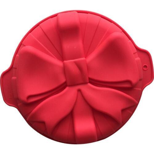 Single Bow Bakeware Silicone Bakeware Round Single Bow Silicone Cake Pan Shape Creative Cake Mold Kitchenware DIY Mold E035