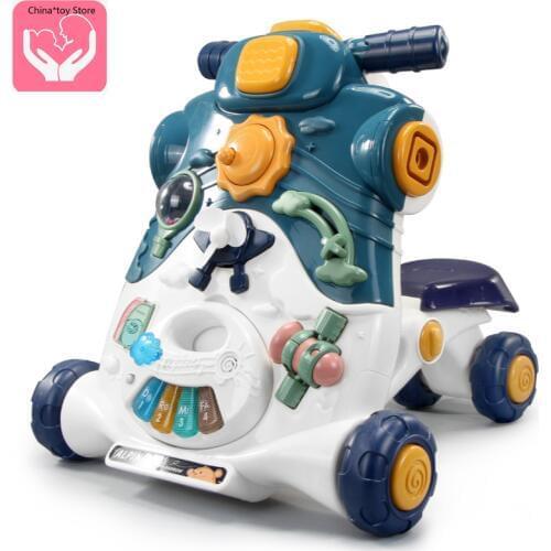 Baby Walker Trolley Multifunction 6-24 Months Childrens Toy Baby Rollover Walker Learn to Walk without Battery