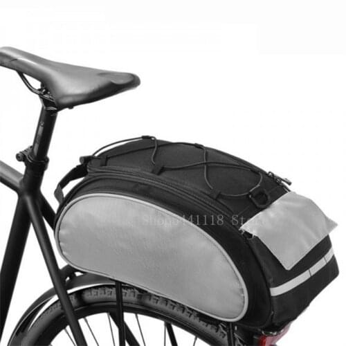 Bicycle 13L Carrier Bag Bike Rack Pannier Trunk Basket Back Seat Shelf Pouch Cycling Luggage Shoulder Handbag Bike Rear Bag