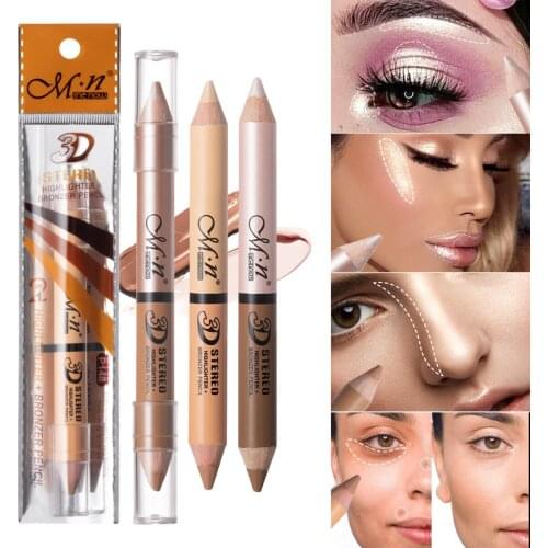 Double Headed Concealer Highlighter Face Makeup Foundation Pen Lady Face Makeup Highlighter Contour Contouring Pen Cosmetics