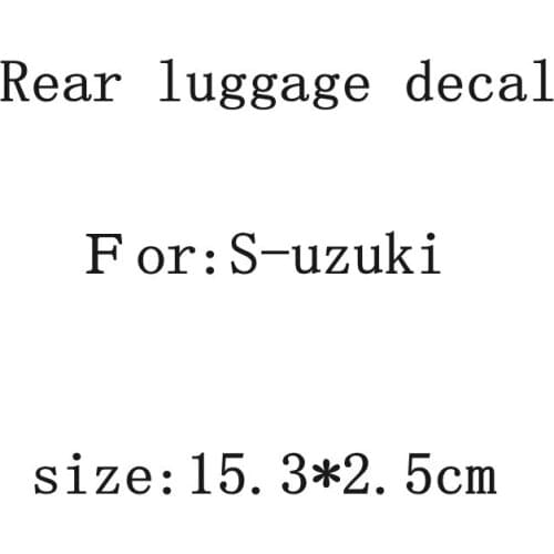 1pcs Su-zuki ABS car Letter Rear trunk Decals Emblem badge sticker Decal Car styling auto Accessories