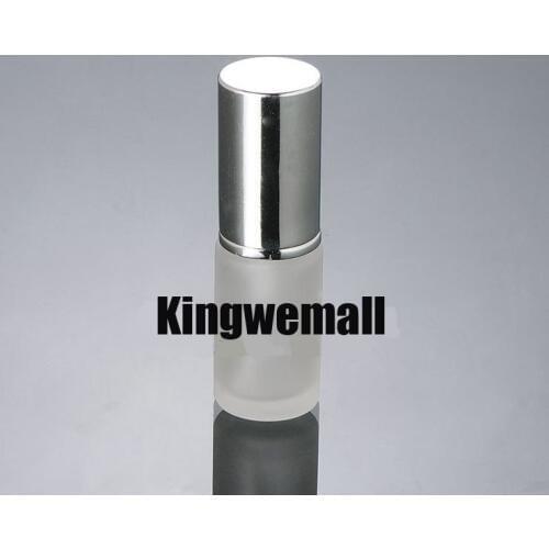 1000pcs/lot 20ml frosted glass with pump bottle silver cap lotion Cosmetic Packaging EL15