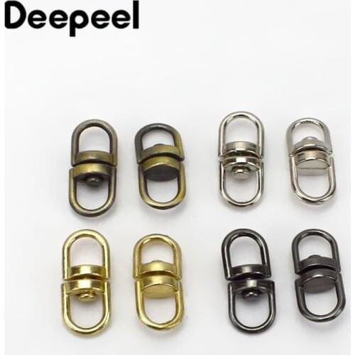 25/50pcs Fashion Swivel Ring Metal Buckle Handbag Strap Connector Snap Hook Rotate Bag Buckle Key Ring Hook DIY Leather Crafts