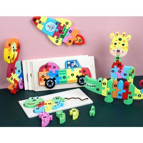 3D Jigsaw Early Childhood Education Jigsaw Puzzles Children Learn Cognitive Puzzles Develop Toys Parent-Child Interactive Toy