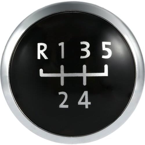 5/6 Speed Gear Knob Badge Emblem Cap Knob Cover Replacement for VW T5 Transporter 2003-2010