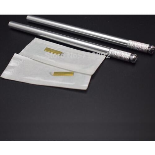 5pcs Silver Professional Permanent Makeup Pen Handwork Eyebrow Manual Pen