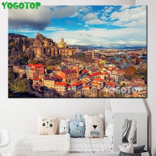 Tbilisi Georgia Cityscape diamond painting 5D DIY Wallpaper Art Canvas Painting mosaic cross stitch hand drill embroidery YY4980
