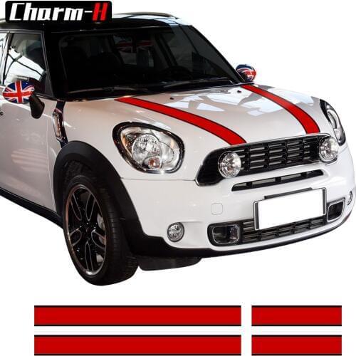 Car Hood Engine Cover Vinyl Decal Rear Trunk Line Bonnet Stickers Sport Stripe For Mini Cooper R61 Clubman F54 Countryman R60