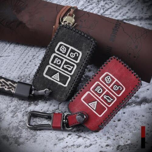 Genuine Leather Car Key Case Cover For Land Rover A9 Range Rover Velar 2018 Jaguar XE XJ XJL XF C-X16 V12 Guitar F X Typ