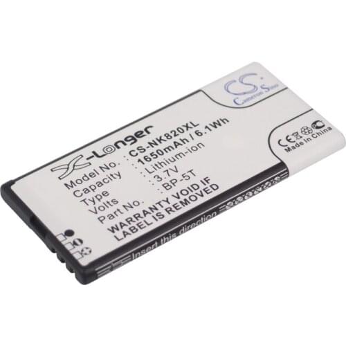 CS 1650mAh/6.11Wh battery for Nokia Arrow, Lumia 820, Lumia 820.2, Lumia 825 BP-5T