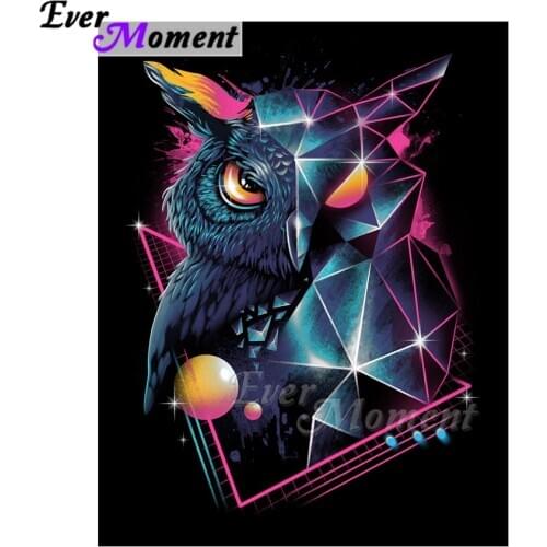 Ever Moment Diamond Painting 5D DIY Owl Iron Picture Of Rhinestone Mosaic Full Square Diamond Embroidery Cross Stitch ASF1795