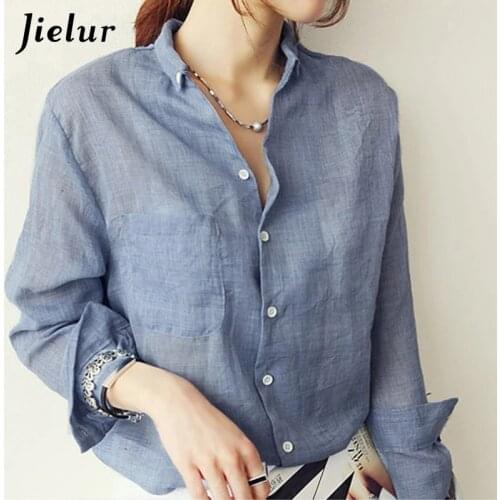 Jielur Linen Blouses