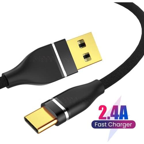 2.4A USB Type C Cable Fast Charging Data Transmission Wire For Samsung Xiaomi mi9 Huawei Mobile Phone Micro USB Charger Cable