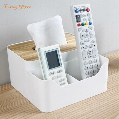 Tissue Box Remote Control Holder Makeup Cosmetic Storage Box Napkin Paper Container Desk Organizer Home Decoration Tools #LR2
