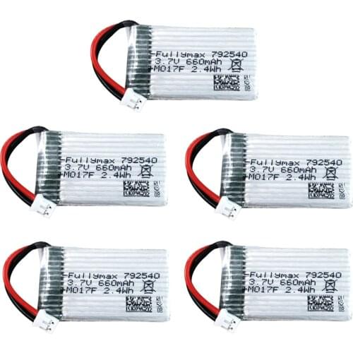 1-5PCS 3.7V 660mah lipo Battery For Radiolink F121/F110S remote control helicopter toys Parts 3.7V 25C 792540 Battery PH2.0 plug
