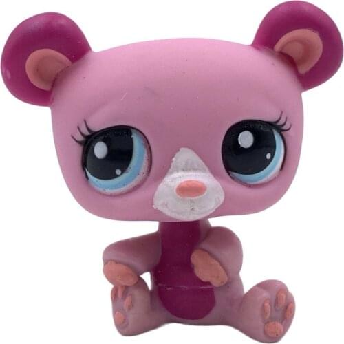 LPS CAT Rare animal pet shop toys Pink bear cute original anime figure lovely present for boys and gifts