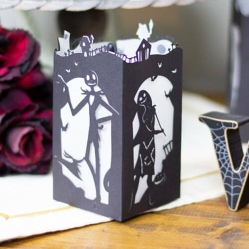 Miss Vintage Halloween Pumpkin Box Ghost Lantern Metal Cutting Dies Decorative Scrapbooking Craft Die Cut Paper Cards Stencils