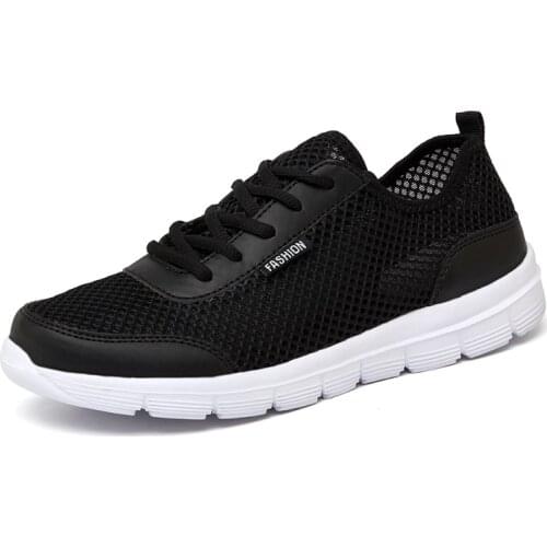 35-48 Men Shoes Summer Sneakers Breathable Fashion Mesh Casual Shoes Couple Lover Mens Mesh Shoes Big Plus Size Lace up Shoe