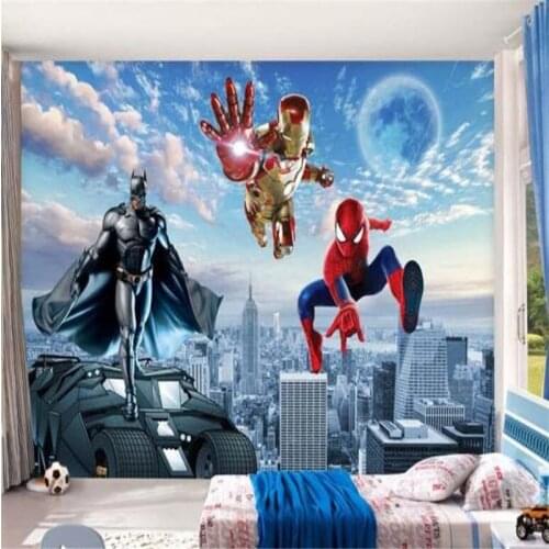 Custom Cartoon Anime Mural Wallpaper 3D Childrens Room Kindergarten Boys Room Bedroom Decor Poster 3D Wall Papers Home Decor