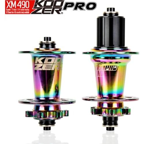NEW Koozer XM490 PRO Hubs 4 Bearing MTB Mountain Bike Hub Rear 10*135mm QR100*15 12*142mm Thru 32 Holes Disc Brake Bicycle Hub