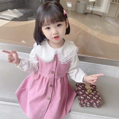 Girls Clothing Solid Blouse + Dress Suit For Girls Thick Warm Clothes For Girls Spring Autumn Childrens Clothing