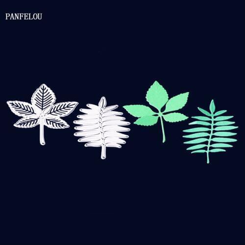 PANFELOU Easter Two pieces of leaves Scrapbooking DIY album cards paper die metal craft stencils punch cuts dies cutting