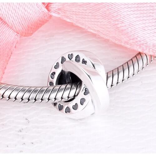 Charms fits for Bracelets Necklaces 100% 925 Sterling Silver Jewelry Heart Bands Spacer Beads Free Shipping