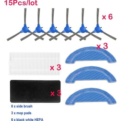 Roller Brush Dust Hepa Filter Side Brush Mop Pad Replacement Kits for Cecotec Conga 1090 Robotic Vacuum Cleaner Spare Parts
