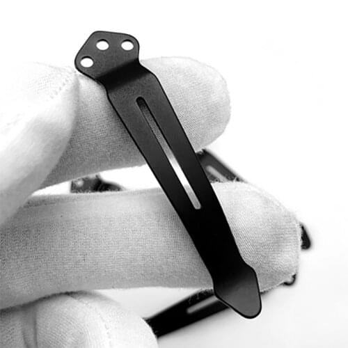 Custom Titanium Alloy Pocket Knife Back Clip For Benchmade Griptilian 581 940 ZT Zero Emerson CQC Folding Waist Clamp DIY Make