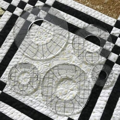 Quilters Template Ruler Every Circle Set of 5 for Domestic Low Shank Sewing Machine Thickness #QTSKCS5