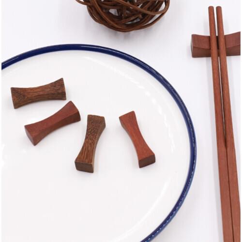 10pcs/set Wooden Chopstick Rack Resturant Dinner Tableware Chopstick Holder Creative Health Flatware Tool Kitchen Supply
