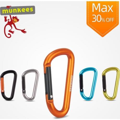 AceCamp D-shape Carabiner for Keys Mini,Small Aluminum Keychain holder Outdoor Accessories Backpack hook Bottle Buckle