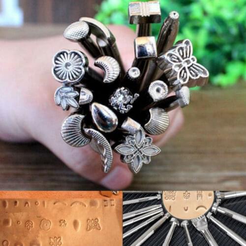 20pc DIY Leather Working Saddle Making Tools Set Carving Leather Craft Stamps new tool